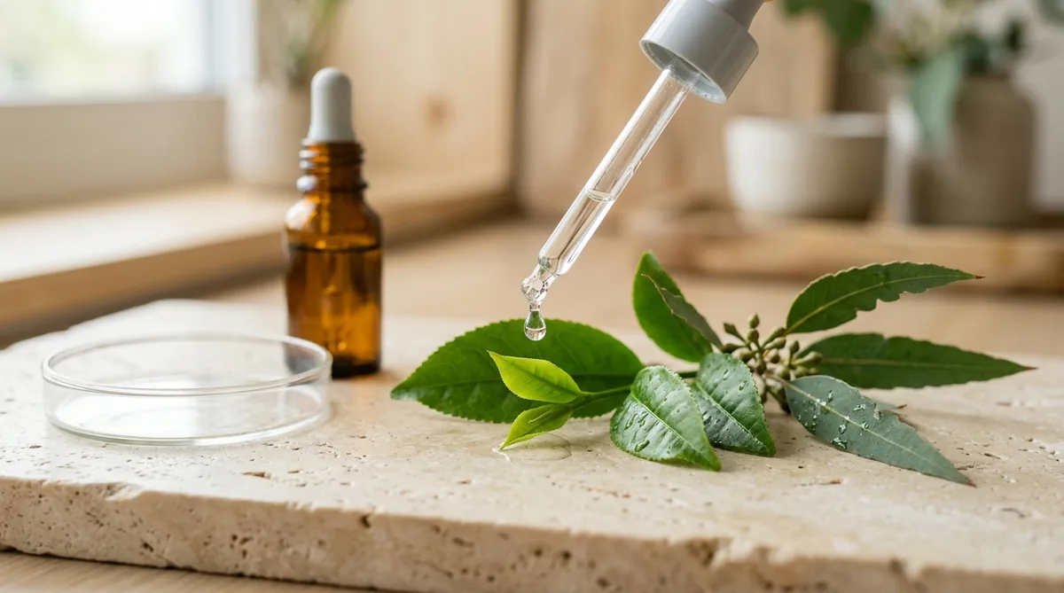 Minh họa hoạt chất Salicylic Acid chiết xuất và ứng dụng trong phòng lab mỹ phẩm