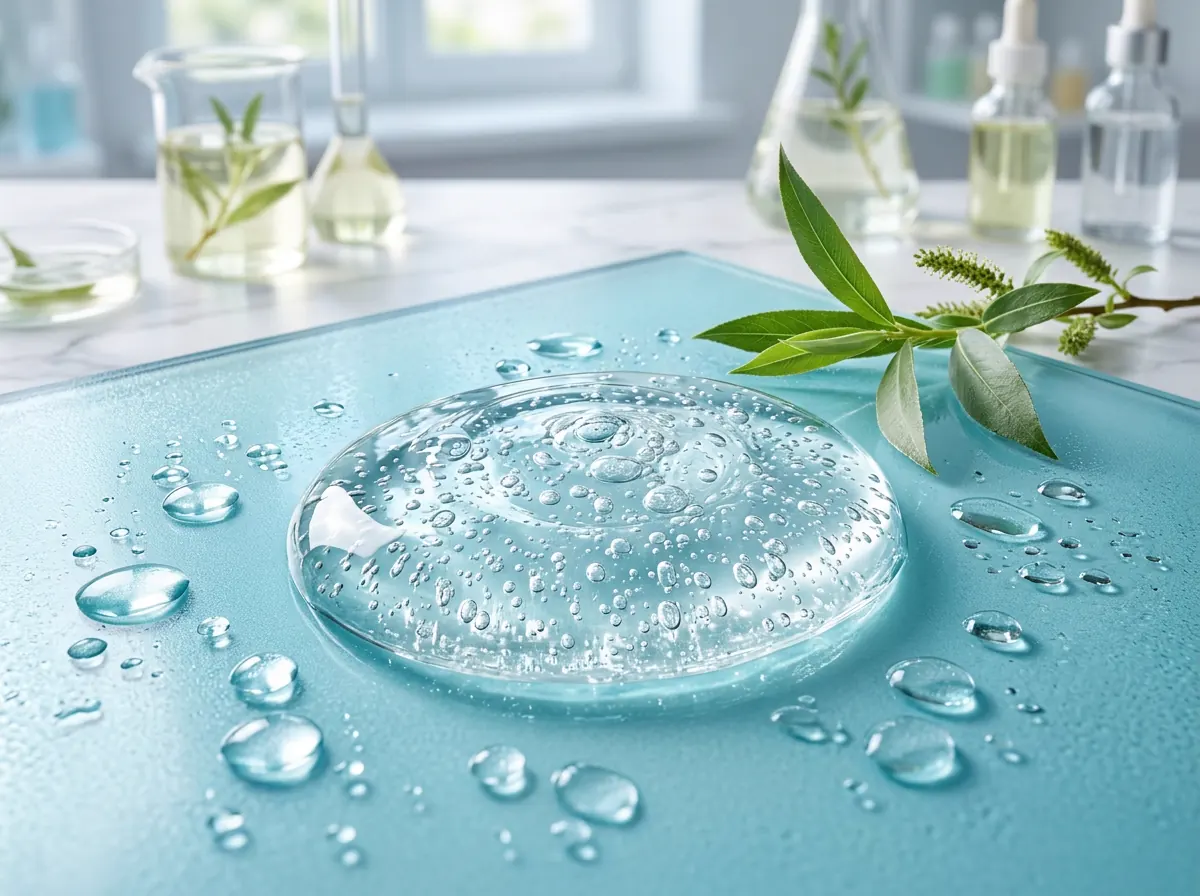 Kết cấu gel trong suốt và bọt mịn